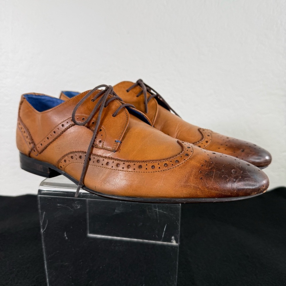 Ted Baker Oakke Derby Style Leather Brogues Classic Dress Shoes Size 9 US